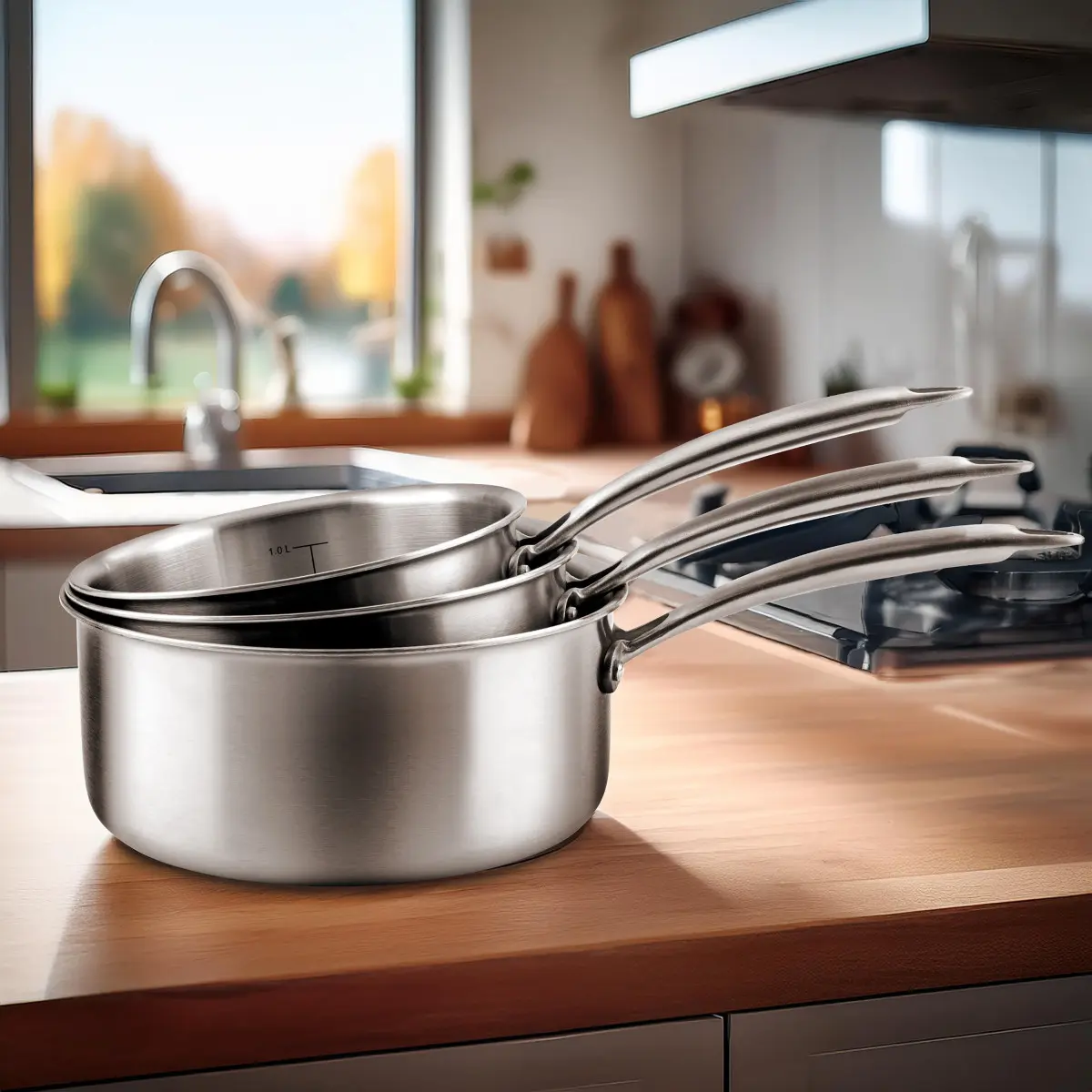 GOURMET - LOT 3 CASSEROLES INOX - FABRICATION FRANCAISE – Image 5