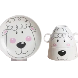 COFFRET ENFANT 4 PIECES PORCELAINE - MOUTON