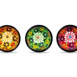 SET 3 MINI-BOLS EN CERAMIQUE - MULTICOLORE